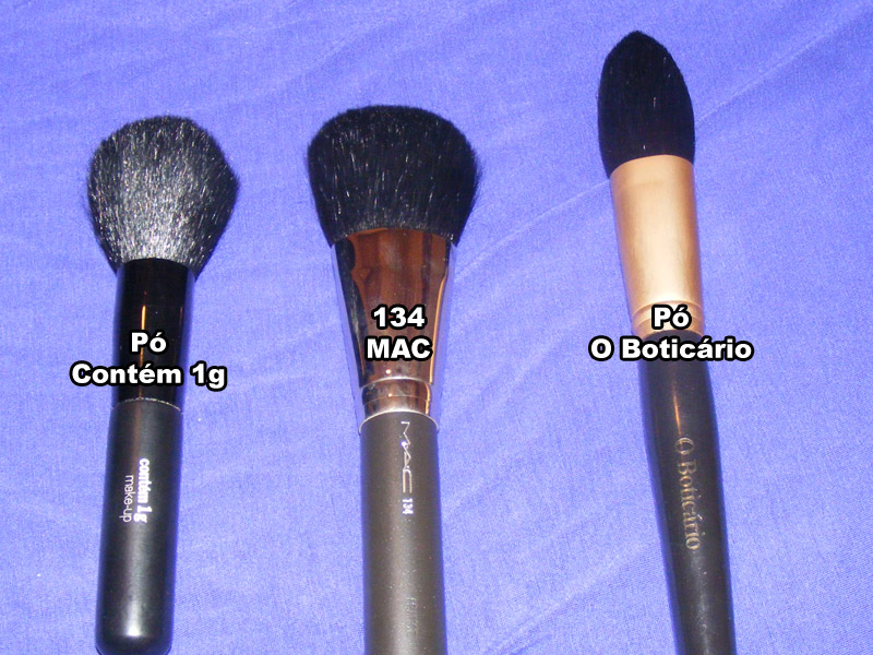 Pincéis para aplicar pó