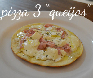Cozinha Tosca de Marina: Pizza “Três Queijos” com Presunto