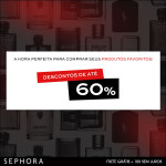Descontos de até 60% no  da Sephora *