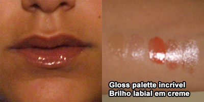 Gloss Palette Incrível - Brilho labial em creme Contém 1g