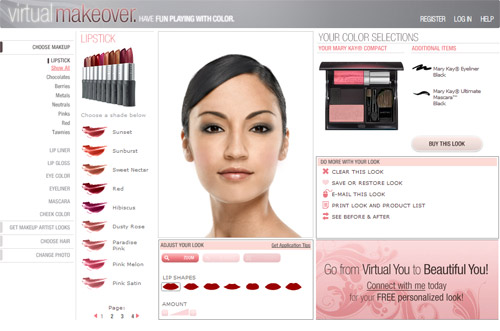 Link Bacana (parte III): Mary Kay Virtual Makeover, site dos EUA (obrigada, Priscila!)