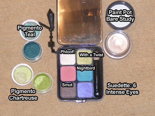 Tutorial: Suedette: 6 Intense Eyes + Pigmentos Teal e Chartreuse