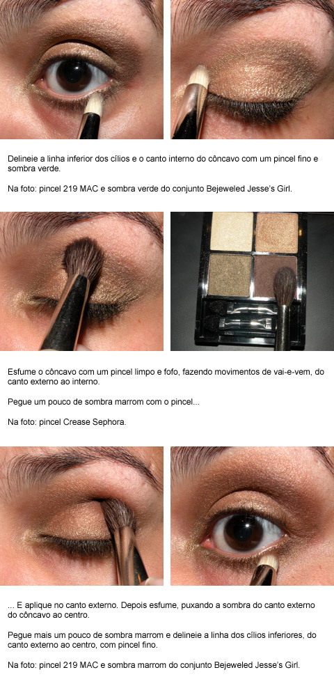 Tutorial: Dourado, Marrom e um Toque de Verde