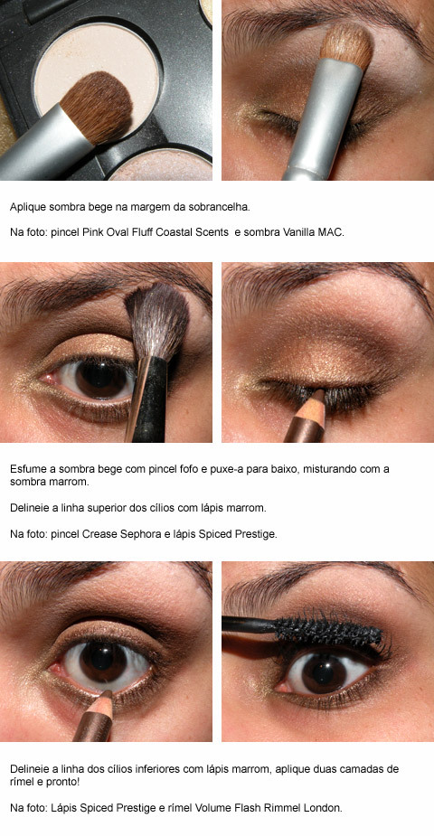 Tutorial: Dourado, Marrom e um Toque de Verde