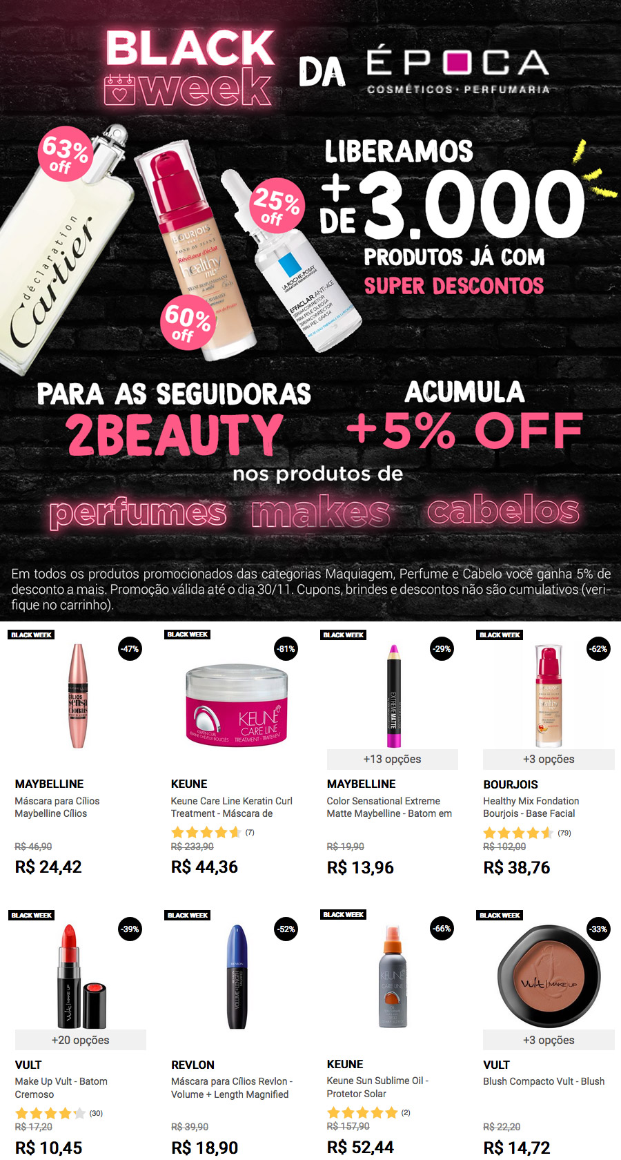 Black Friday Época Cosméticos