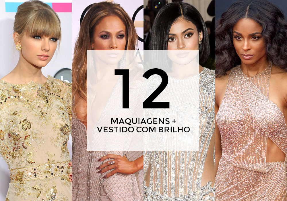 maquiagem para usar com vestido bordado