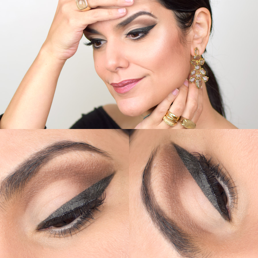 Usando produtos para sobrancelhas na pálpebra